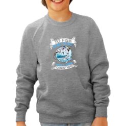 Fish felpa senza cappuccio personalizzata bambino digitalshirt grigia
