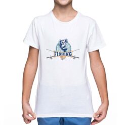 Fishing Club Logo t-shirt personalizzata bambino digitalshirt bianca
