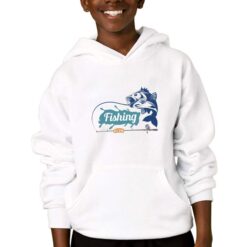 Fishing Club felpa con cappuccio personalizzata bambino digitalshirtbianco