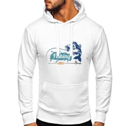 Fishing Club felpa con cappuccio personalizzata uomo digitalshirt bianca