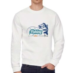 Fishing Club felpa senza cappuccio personalizzata uomo digitalshirt bianca