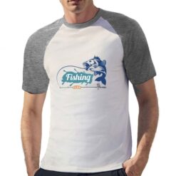 Fishing Club t-shirt bicolor personalizzata uomo digitalshirt grigia