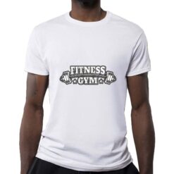 Fitness Gym t-shirt personalizzata uomo digitalshirt bianca