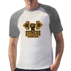 Fitness Center t-shirt bicolor personalizzata uomo digitalshirt grigia