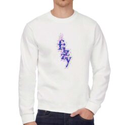 Fizzy felpa senza cappuccio personalizzata uomo digitalshirt bianca