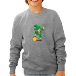 Folletto San Patrizio felpa senza cappuccio personalizzata bambino digitalshirt grigia