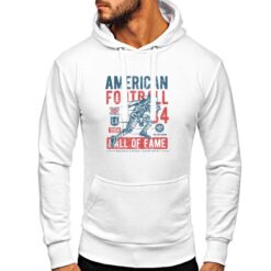 Football felpa con cappuccio personalizzata uomo digitalshirt bianca