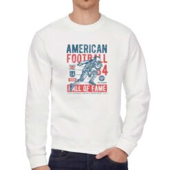 Football felpa senza cappuccio personalizzata uomo digitalshirt bianca