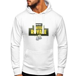 Fortnite Battleroyale felpa con cappuccio personalizzata uomo digitalshirt bianca