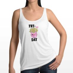 Fry Day canottiera personalizzata donna digitalshirt bianca