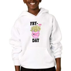 Fry Day felpa con cappuccio personalizzata bambino digitalshirtbianco