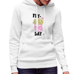 Fry Day felpa con cappuccio personalizzata donna digitalshirt bianca.jpg