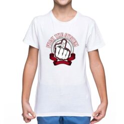 Fuck the System t-shirt personalizzata bambino digitalshirt bianca