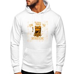 Full Throttle felpa con cappuccio personalizzata uomo digitalshirt bianca