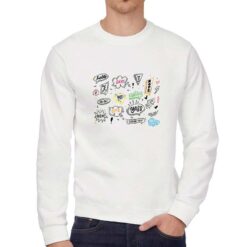 Fumetti Vari felpa senza cappuccio personalizzata uomo digitalshirt bianca