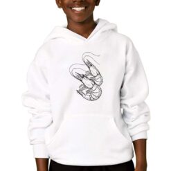 Gamberi felpa con cappuccio personalizzata bambino digitalshirtbianco