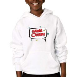 Game Over Fumetto felpa con cappuccio personalizzata bambino digitalshirtbianco