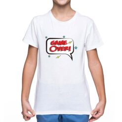Game Over Fumetto t-shirt personalizzata bambino digitalshirt bianca