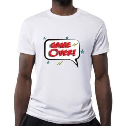 Game Over Fumetto t-shirt personalizzata uomo digitalshirt bianca