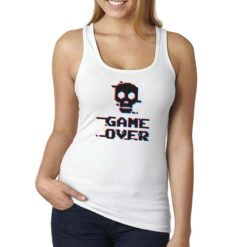 Game Over canottiera personalizzata donna digitalshirt bianca