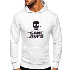 Game Over felpa con cappuccio personalizzata uomo digitalshirt bianca