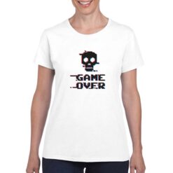 Game Over t-shirt personalizzata donna digitalshirt bianco