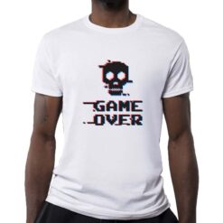 Game Over t-shirt personalizzata uomo digitalshirt bianca
