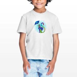 Gatto Arcobaleno t-shirt personalizzata bambino digitalshirt bianca