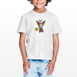 Giraffa t-shirt personalizzata bambino digitalshirt bianca