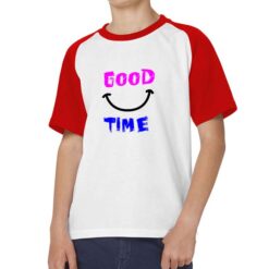 Good Time t-shirt bicolor personalizzata bambino digitalshirt rossa