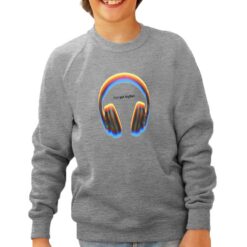 Got Rhythm felpa senza cappuccio personalizzata bambino digitalshirt grigia