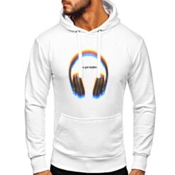 Got Rhythm felpa con cappuccio personalizzata uomo digitalshirt bianca