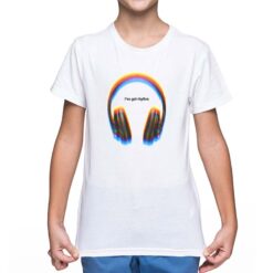 Got Rhythm t-shirt personalizzata bambino digitalshirt bianca