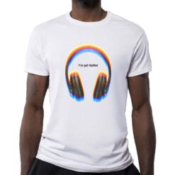 Got Rhythm t-shirt personalizzata uomo digitalshirt bianca