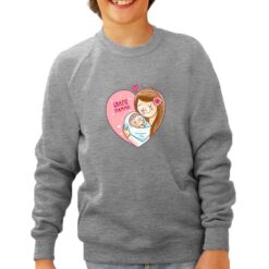 Grazie Mamma felpa senza cappuccio personalizzata bambino digitalshirt grigia