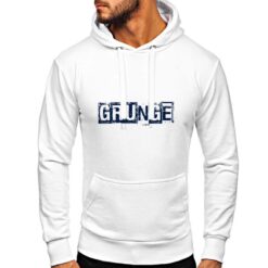 Grunge felpa con cappuccio personalizzata uomo digitalshirt bianca