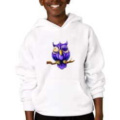 Gufo felpa con cappuccio personalizzata bambino digitalshirtbianco