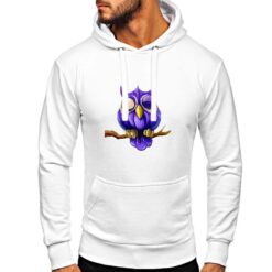 Gufo felpa con cappuccio personalizzata uomo digitalshirt bianca