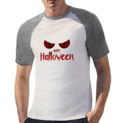 Happy Halloween t-shirt bicolor personalizzata uomo digitalshirt grigia