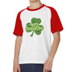 Happy San Patrizio t-shirt bicolor personalizzata bambino digitalshirt rossa
