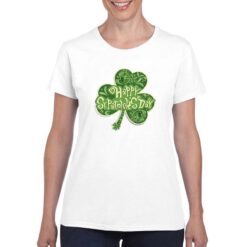 Happy San Patrizio t-shirt personalizzata donna digitalshirt bianco