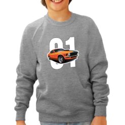 Hazzard felpa senza cappuccio personalizzata bambino digitalshirt grigia