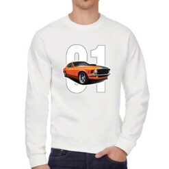 Hazzard felpa senza cappuccio personalizzata uomo digitalshirt bianca