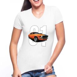 Hazzard t-shirt scollo a v personalizzata donna digitalshirt bianca