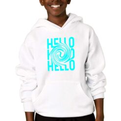 Hello felpa con cappuccio personalizzata bambino digitalshirtbianco