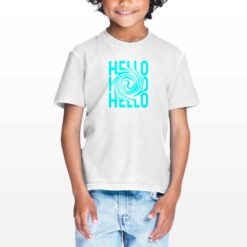 Hello t-shirt personalizzata bambino digitalshirt bianca