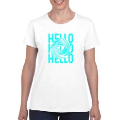 Hello t-shirt personalizzata donna digitalshirt bianco