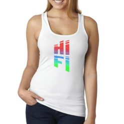 HI-FI canottiera personalizzata donna digitalshirt bianca