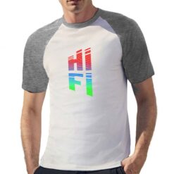 HI-FI t-shirt bicolor personalizzata uomo digitalshirt grigia
