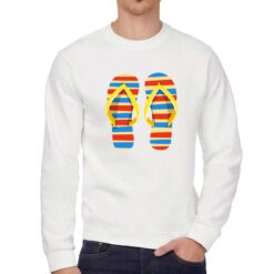 Infradito felpa senza cappuccio personalizzata uomo digitalshirt bianca